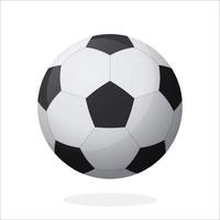 Black and white soccer ball vector