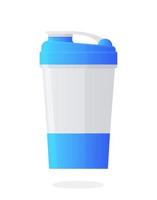 Sports shaker for protein powder and gainer vector