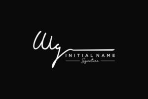 Initial WG signature logo template vector. Hand drawn Calligraphy lettering Vector illustration.