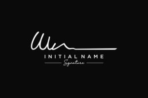 Initial WN signature logo template vector. Hand drawn Calligraphy lettering Vector illustration.