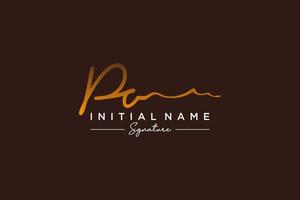 Initial PO signature logo template vector. Hand drawn Calligraphy lettering Vector illustration.