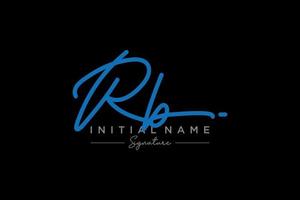 Initial RB signature logo template vector. Hand drawn Calligraphy lettering Vector illustration.