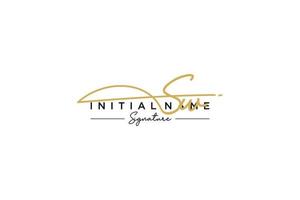 Initial SW signature logo template vector. Hand drawn Calligraphy lettering Vector illustration.