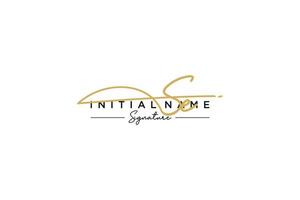 Initial SE signature logo template vector. Hand drawn Calligraphy lettering Vector illustration.