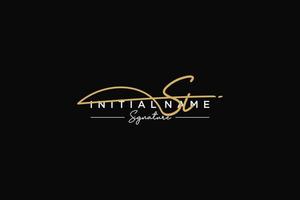 Initial SI signature logo template vector. Hand drawn Calligraphy lettering Vector illustration.