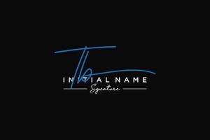 Initial TB signature logo template vector. Hand drawn Calligraphy lettering Vector illustration.