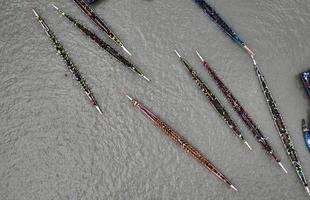 Traditional boat race in Bangladesh photo