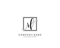 Initial RF beauty monogram and elegant logo design, handwriting logo of initial signature, wedding, fashion, floral and botanical with creative template. vector