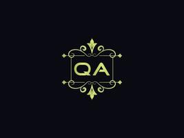Modern Qa Logo Icon, Beautiful QA Luxury Letter Logo vector