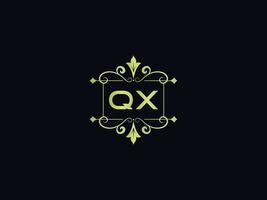 icono de logotipo qx moderno, hermoso logotipo de letra de lujo qx vector