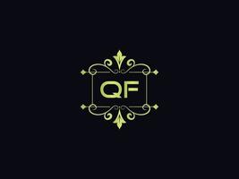 icono de logotipo qf moderno, hermoso logotipo de letra de lujo qf vector