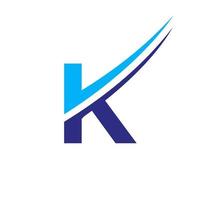 plantilla de vector de logotipo de letra k diseño moderno y simple