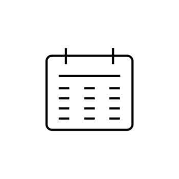 icono de línea de lista de casos. signo vectorial dibujado con una delgada línea negra. trazo editable. perfecto para ui, aplicaciones, sitios web, libros, artículos vector