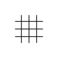 Grid Line Icon. Vector sign drawn with black thin line. Editable stroke. Perfect for UI, apps, web sites, books, articles