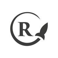 Letter R Travel Logo Vector Template