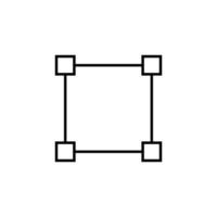 Transform Line Icon. Vector sign drawn with black thin line. Editable stroke. Perfect for UI, apps, web sites, books, articles