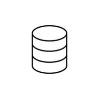 Stack Of Coins Line Icon. Vector sign drawn with black thin line. Editable stroke. Perfect for UI, apps, web sites, books, articles