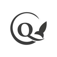 Letter Q Travel Logo Vector Template