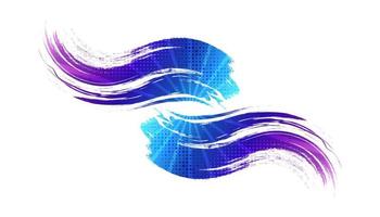 Colorful Brush Background with Halftone Effect. Brush Stroke Illustration for Banner, Poster, or Sports Background. Scratch and Texture Elements For Design vector