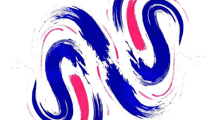 Abstract and Colorful Brush Background with Halftone Effect. Brush Stroke Illustration for Banner, Poster, or Sports Background. Scratch and Texture Elements For Design