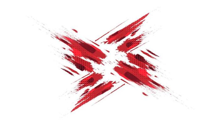 Red Brush Illustration with Halftone Effect Isolated on White Background. Sport Background. Scratch and Texture Elements For Design