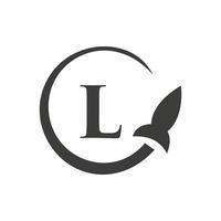 Letter L Travel Logo Vector Template