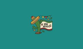 mexico independent day vector flat design