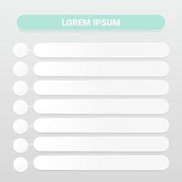 lista infográfica para banners, web, etc. vector