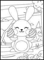 Easter Coloring Pages For Kids vector