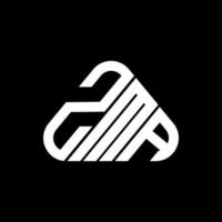 diseño creativo del logotipo de la letra zma con gráfico vectorial, logotipo simple y moderno de zma. vector