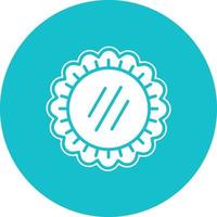 Meat Pie Glyph Circle Background Icon vector