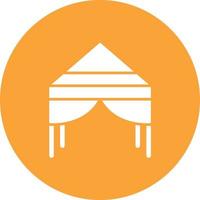Tarp Glyph Circle Background Icon vector