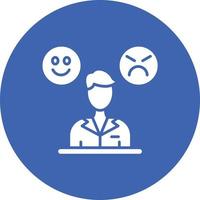 Bipolar Glyph Circle Background Icon vector
