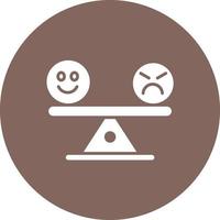 Understanding Emotions Glyph Circle Background Icon vector