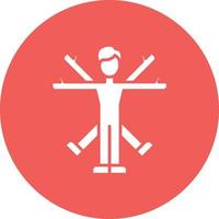 Ergonomic Glyph Circle Background Icon vector