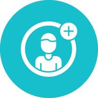 Create an Account Glyph Circle Background Icon vector