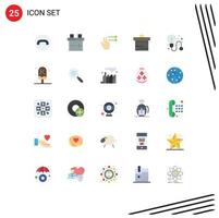 Set of 25 Modern UI Icons Symbols Signs for ice cold deposit process business Editable Vector Design Elements