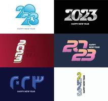 Big Set of 2023 Happy New Year logo text design 2023 number design template vector