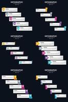 incluye infografías vectoriales profesionales en tu presentación con nuestro paquete. vector