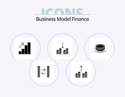 paquete de iconos de glifo de finanzas 5 diseño de iconos. . . crecimiento. dinero. dinero vector