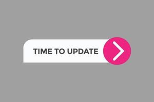 time to update button vectors.sign label speech bubble time to update vector