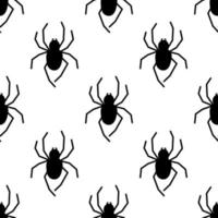 Spider vector seamless pattern on a white background. Insect pattern print on textiles, paper, wrapping paper theme