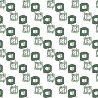 Surreal Faces One Line Seamless Pattern . Abstract Minimalistic Art design for print, cover, wallpaper, Minimal and natural wall art. Vector illustration on white background.