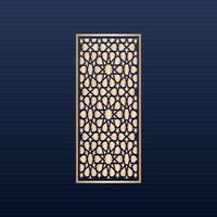 Decorative laser cut panels template with abstract texture. geometric and floral laser cutting or engraving panel vector illustration set. abstract cutting panels template