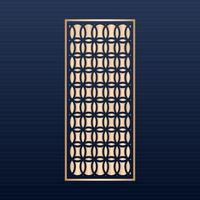 Decorative laser cut panels template with abstract texture. geometric and floral laser cutting or engraving panel vector illustration set. abstract cutting panels template