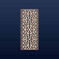 Decorative floral patterns, geometric template for cnc laser cutting Free Vector