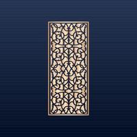 Decorative floral patterns, geometric template for cnc laser cutting Free Vector