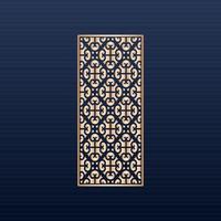 Decorative floral patterns, geometric template for cnc laser cutting Free Vector