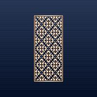 Decorative floral patterns, geometric template for cnc laser cutting Free Vector