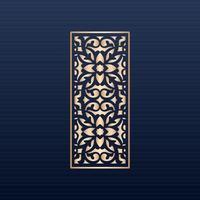 Decorative floral patterns, geometric template for cnc laser cutting Free Vector